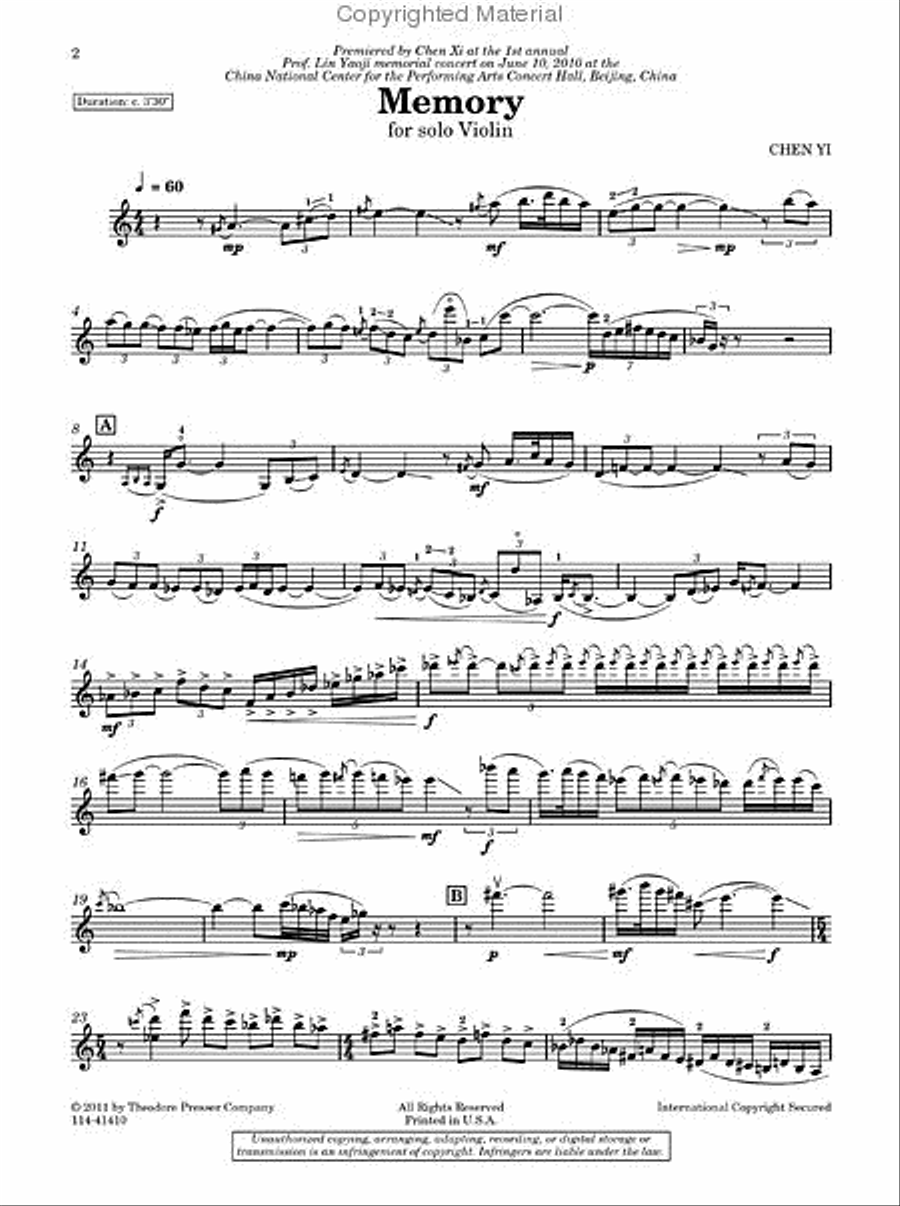 Memory Chamber Music scores gallery preview page 2