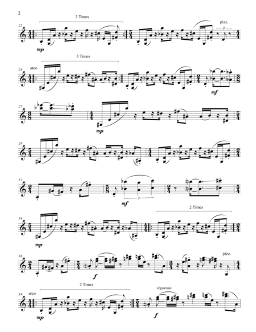 White Mixes Violin Solo scores gallery preview page 2