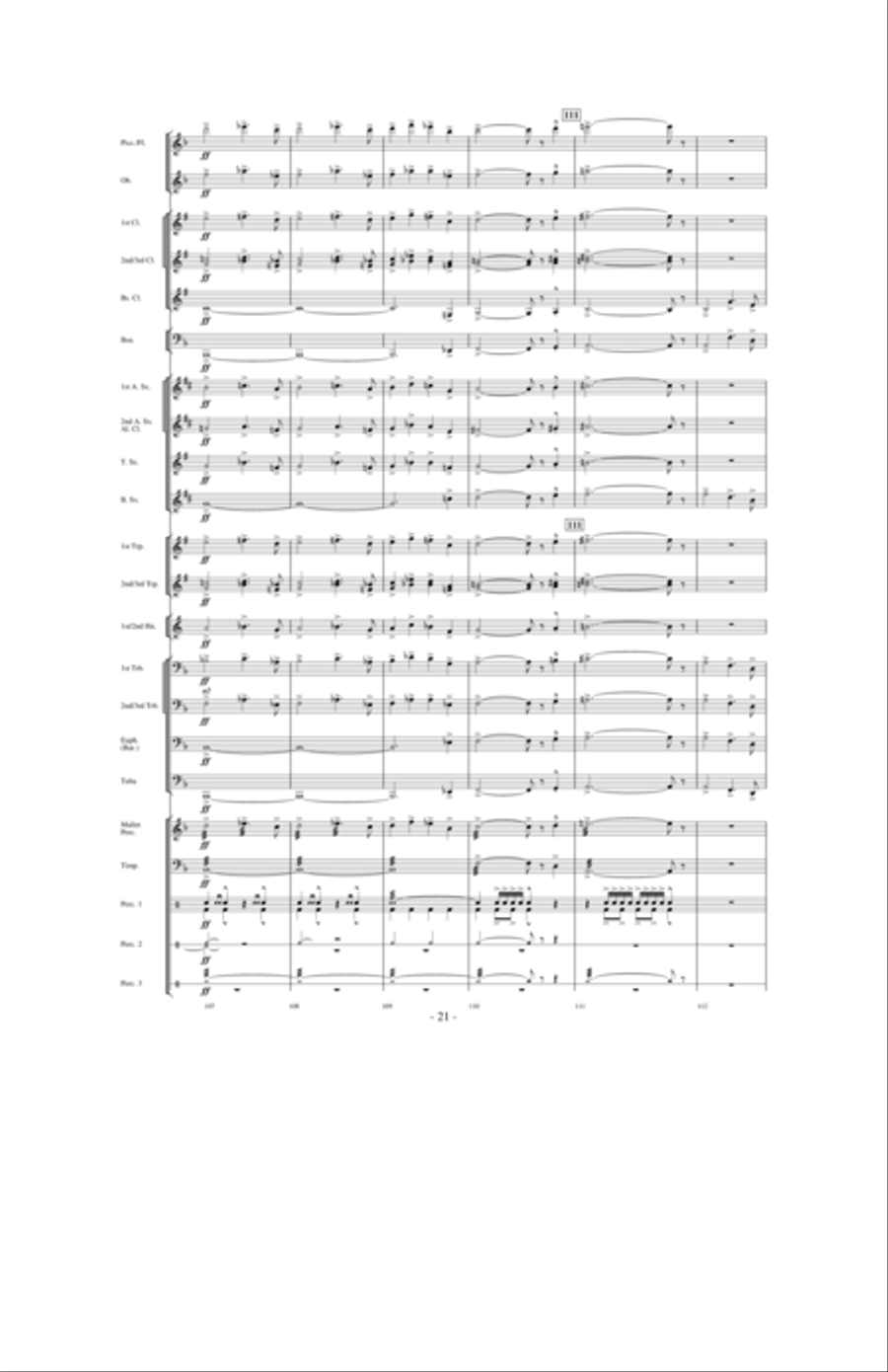 Quest of the Undaunted Knight Concert Band scores gallery preview page 20