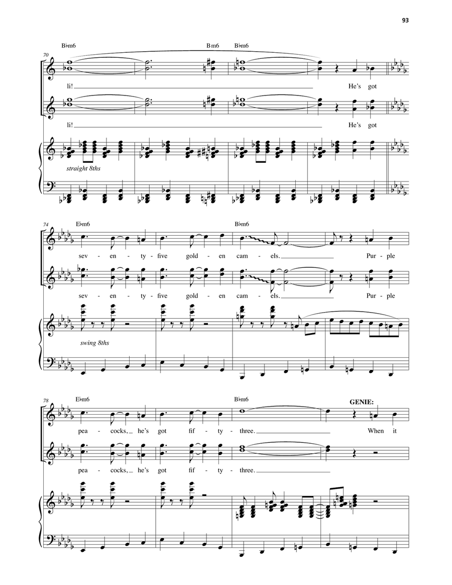 Prince Ali (from Aladdin: The Broadway Musical) Voice scores gallery preview page 6