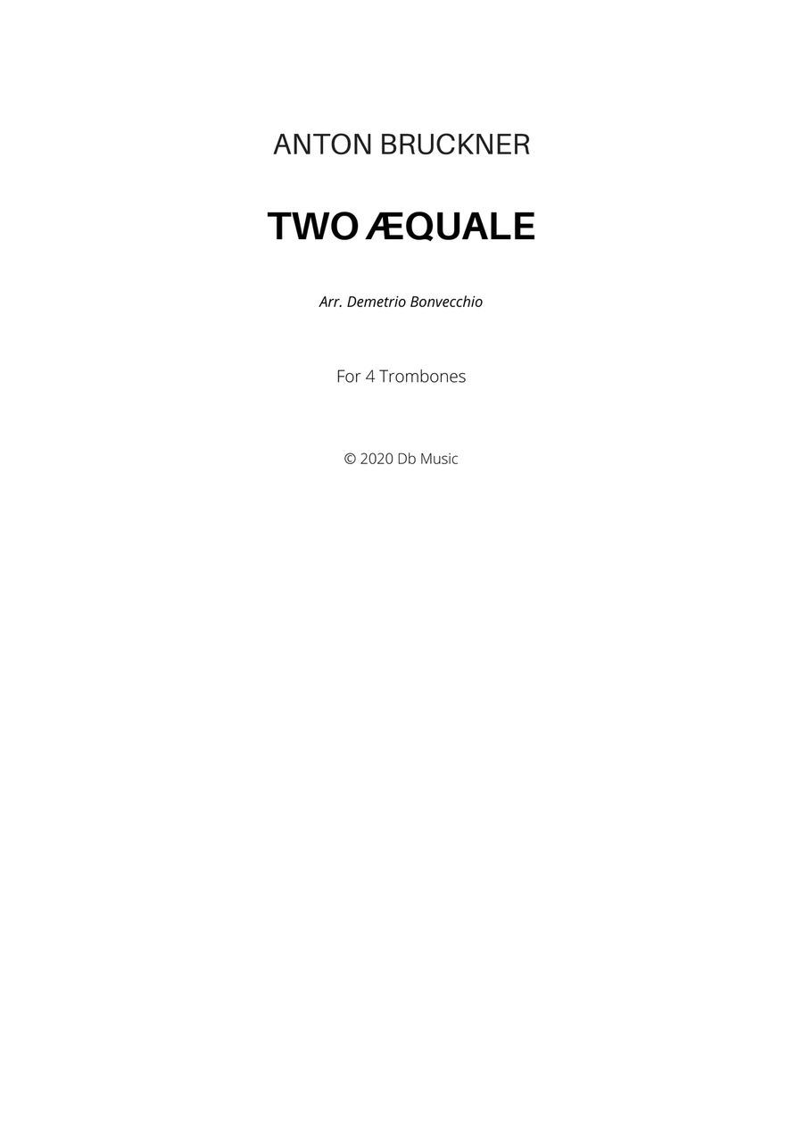 Two Aequale (Trombone Quartet) Brass Quartet scores gallery preview page 1