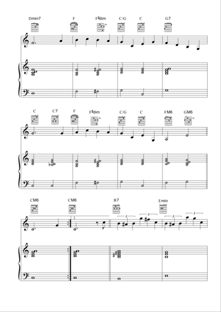 Saudade de Lambada Piano, Vocal, Guitar scores gallery preview page 2