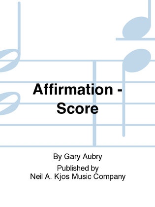 Book cover for Affirmation - Score