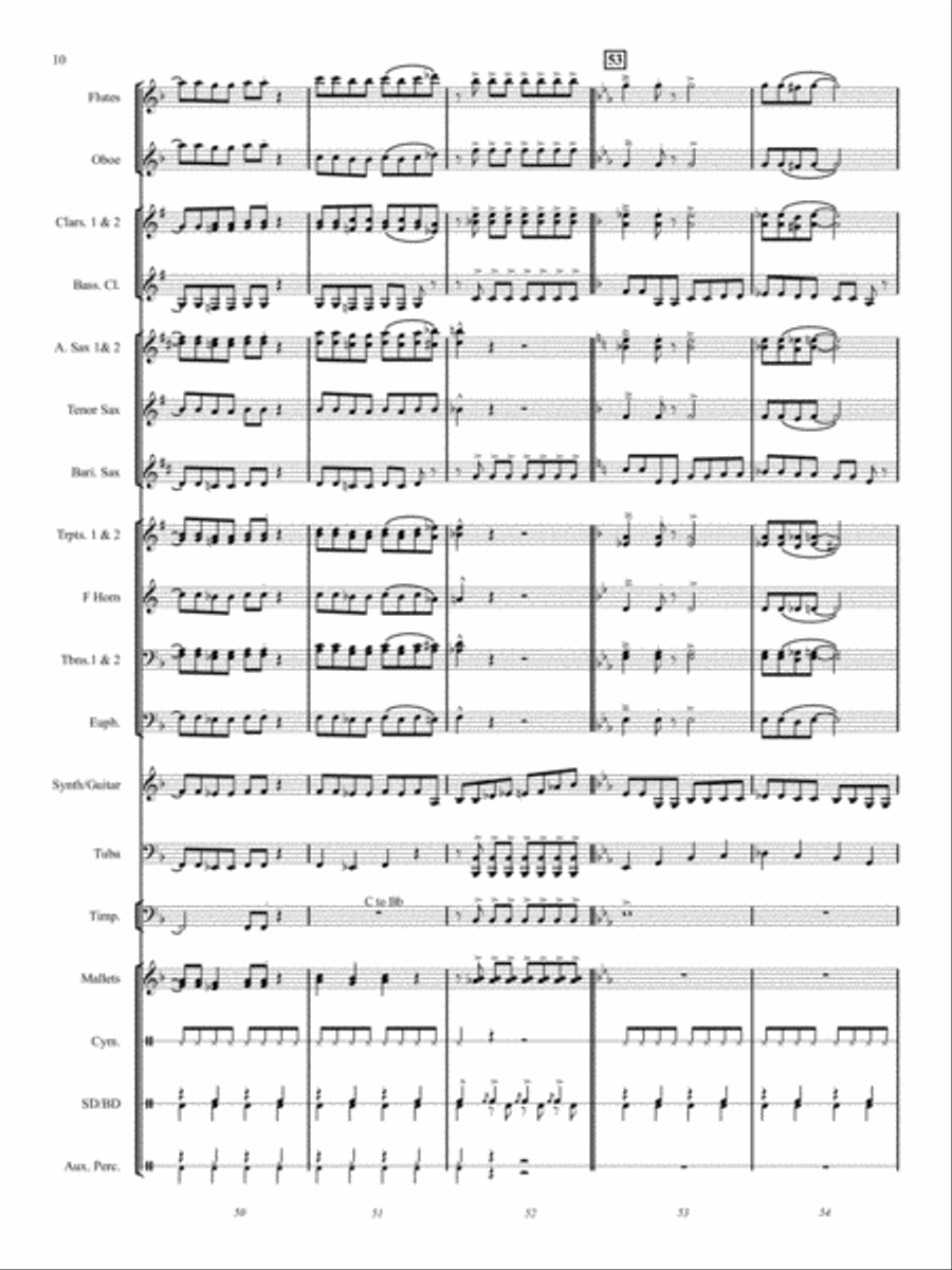 Santa Rocks The House! Santa Rocks The House! Concert Band scores gallery preview page 11