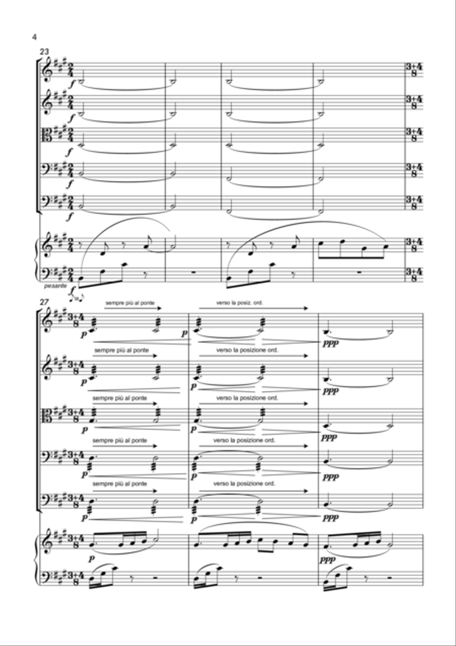 Ecco cosi disse proprio così disse il mare... String Orchestra scores gallery preview page 4