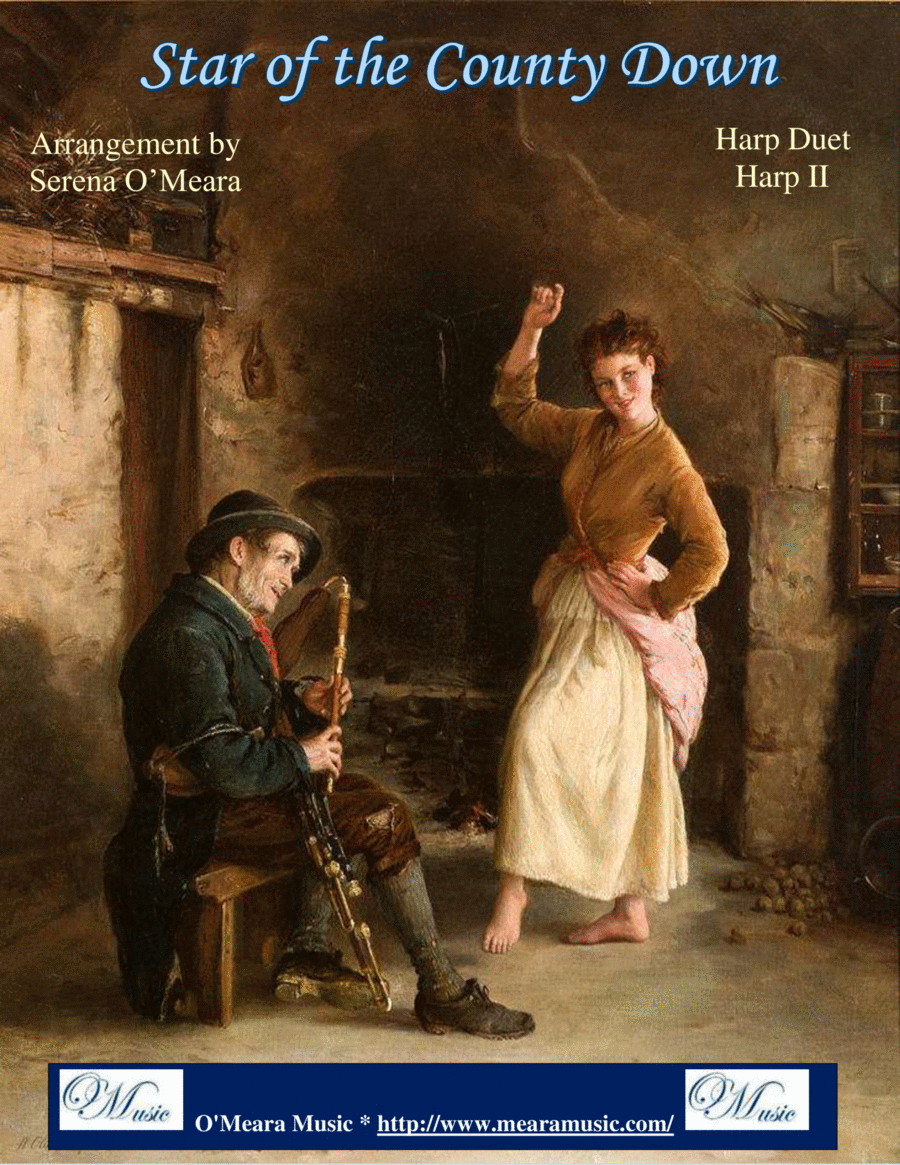 Star of the County Down, Harp II Celtic Harp scores gallery preview page 1