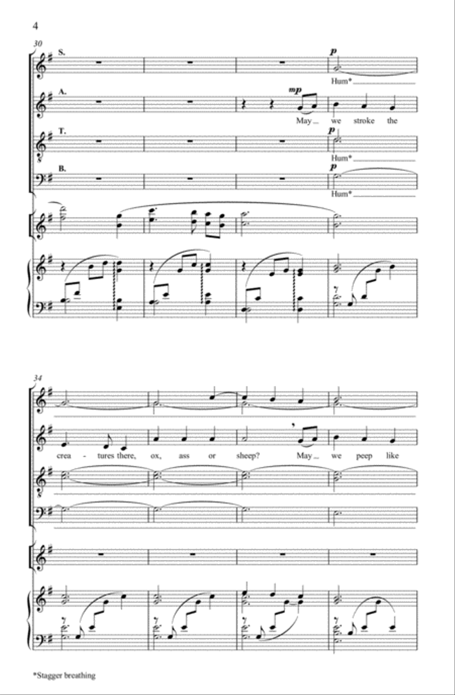 How far is it to Bethlehem? 4-Part scores gallery preview page 4
