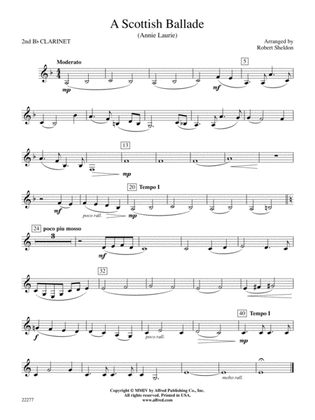 A Scottish Ballade: 2nd B-flat Clarinet