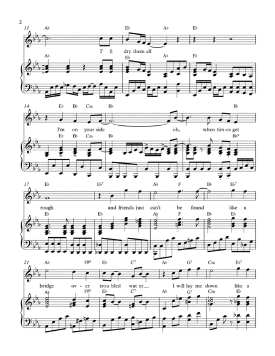 Bridge Over Troubled Water Voice scores gallery preview page 2
