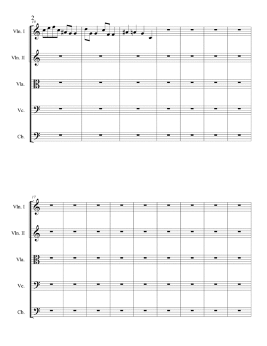 Adagio for Two String Quartet scores gallery preview page 2
