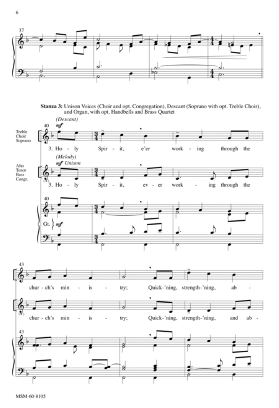 Holy Spirit, Ever Dwelling 4-Part scores gallery preview page 6