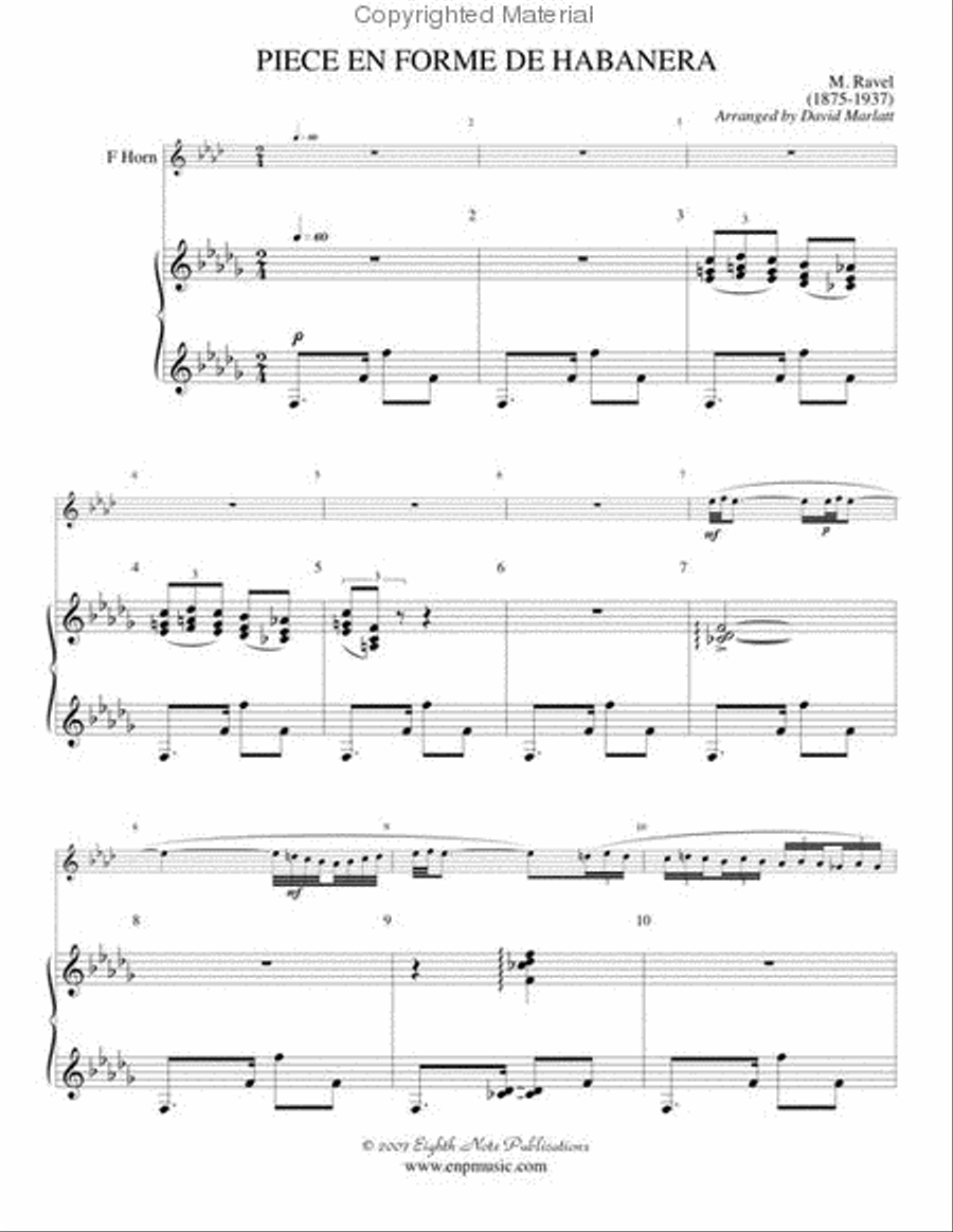 Piece en Forme de Habanera Small Ensemble scores gallery preview page 2