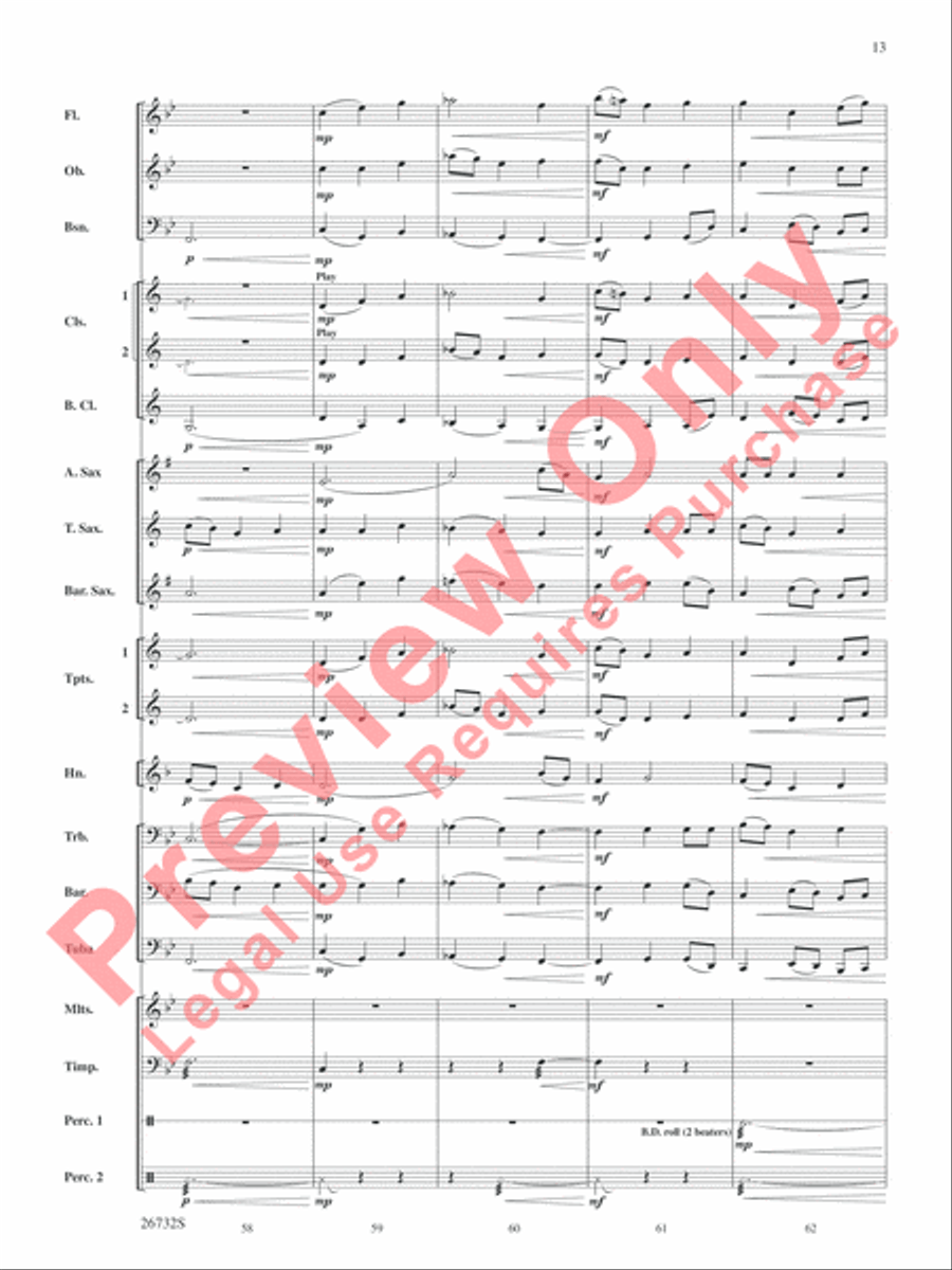 Four Waves Four Waves Concert Band scores gallery preview page 14