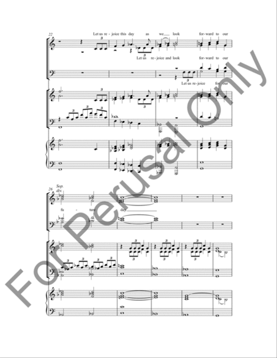 Fanfare For Tomorrow (Choral Score) 4-Part scores gallery preview page 5