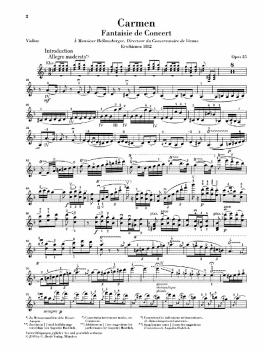Carmen Fantasy, Op. 25 Violin Solo scores gallery preview page 7