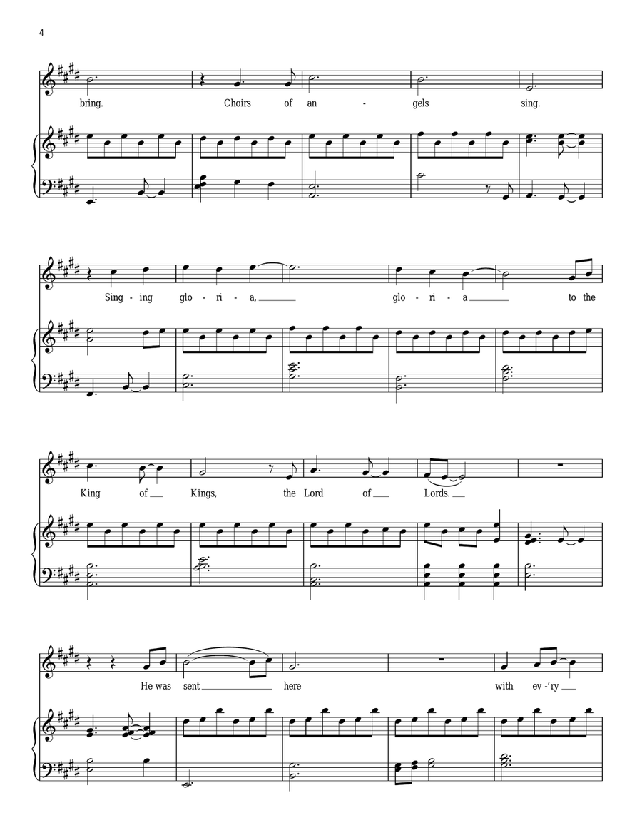 Gloria/Hark! The Herald Angels Sing Voice scores gallery preview page 4