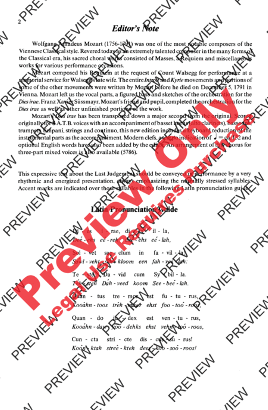 Dies Irae (from Requiem) Dies Irae (from Requiem) 4-Part scores gallery preview page 2