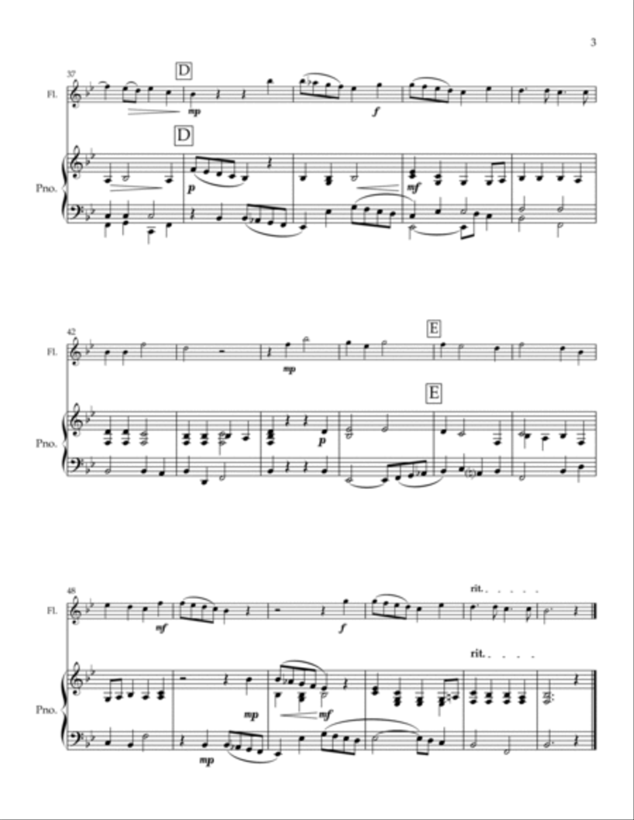 It Was a Lover and His Lass Flute Solo scores gallery preview page 3