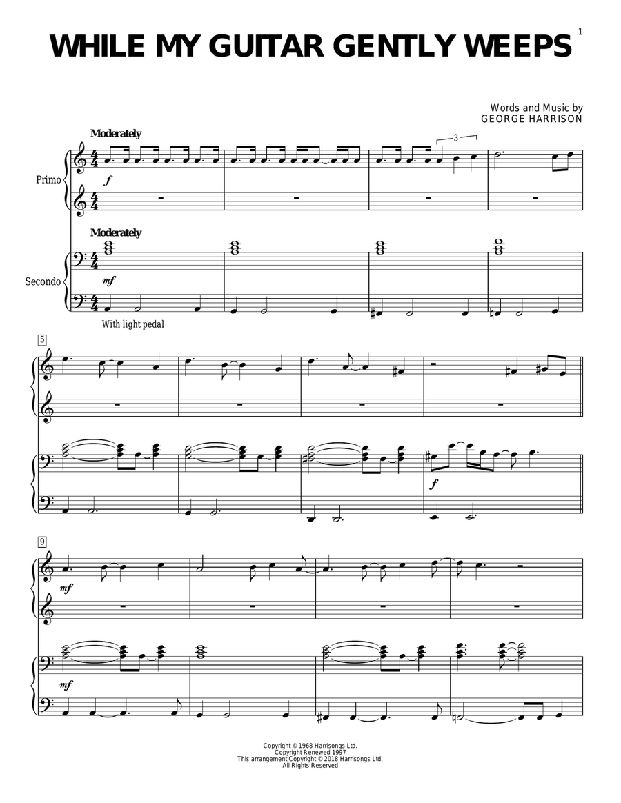 While My Guitar Gently Weeps Electric Guitar scores gallery preview page 1
