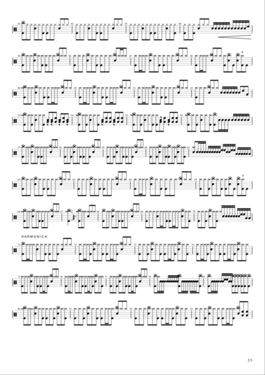 Cryin' Cryin' Drum Set scores gallery preview page 2