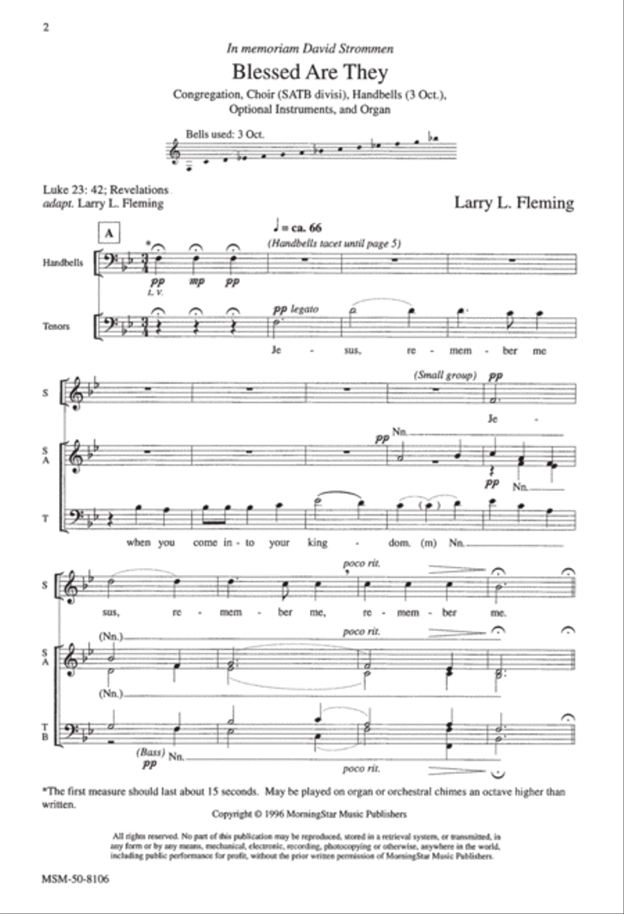 Blessed Are They Blessed Are They 4-Part scores gallery preview page 2