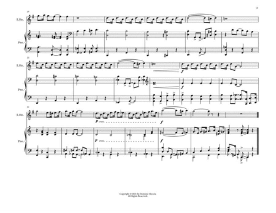 Carolina In The Morning English Horn scores gallery preview page 2