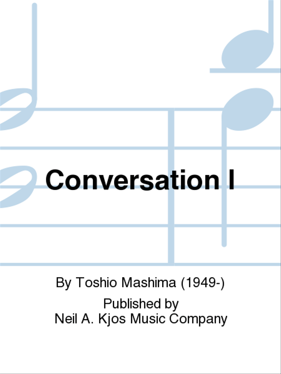 Conversation I by Toshio Mashima Percussion - Sheet Music