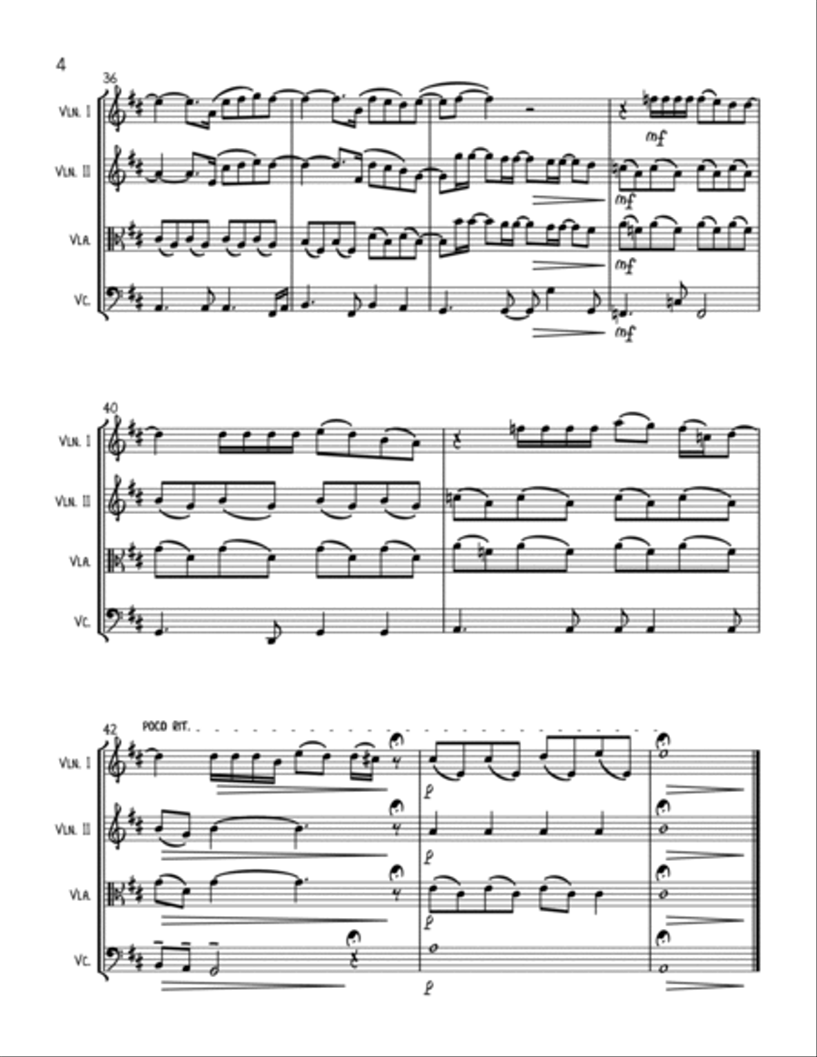 Amazed Amazed String Quartet scores gallery preview page 4