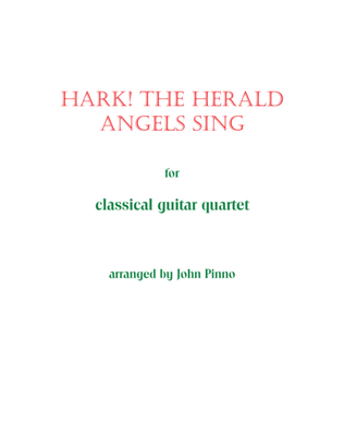 Hark! The Herald Angels Sing for Classical Guitar Quartet