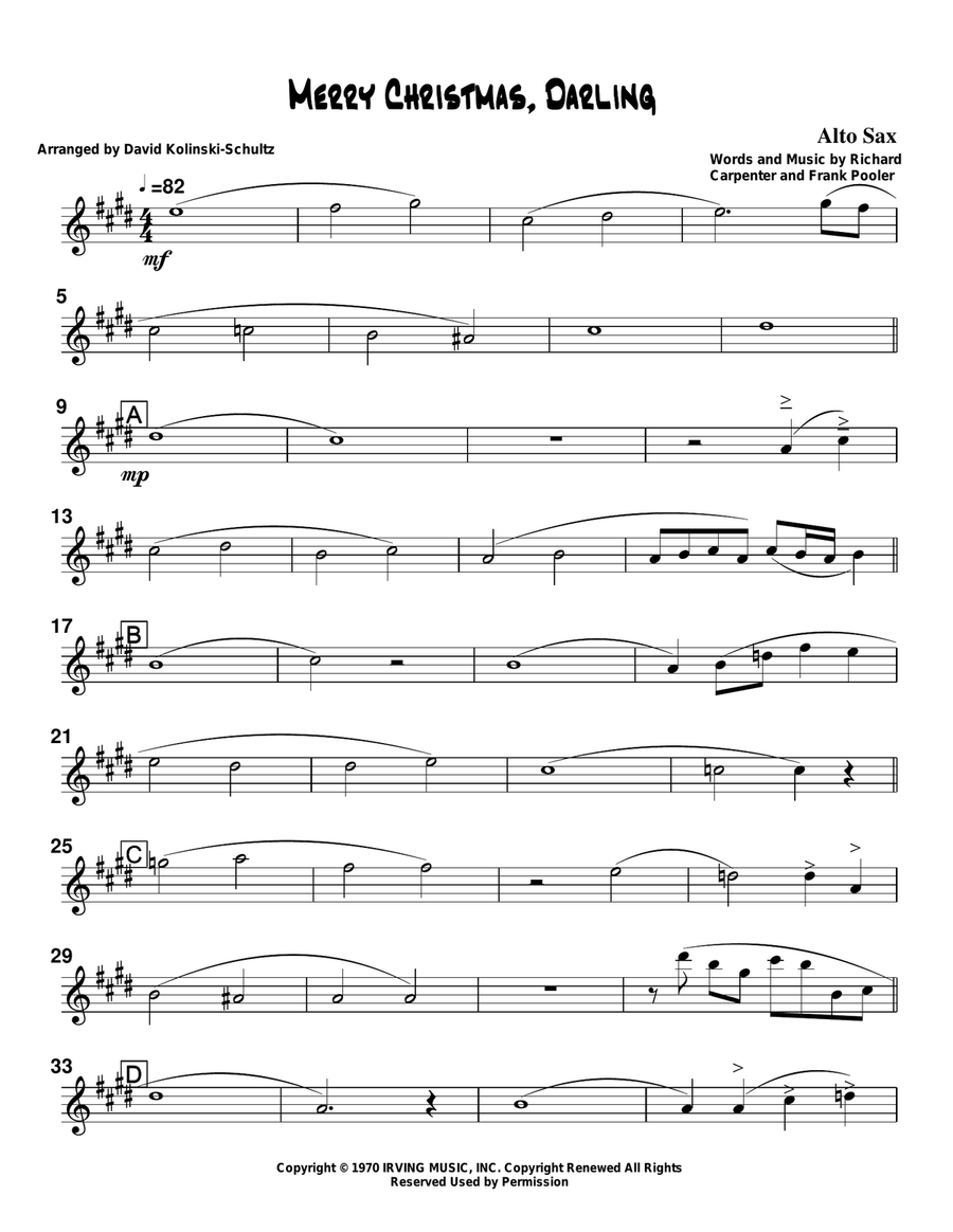 Merry Christmas, Darling Jazz Ensemble scores gallery preview page 6