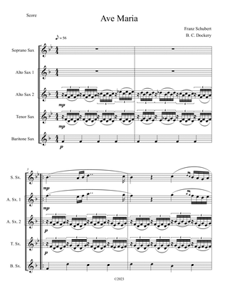Ave Maria (Sax Quintet)