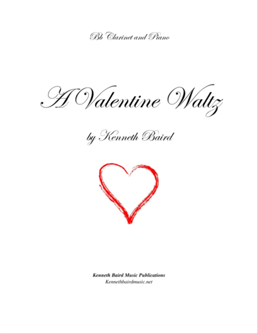 A Valentine Waltz (for clarinet and piano) Small Ensemble scores gallery preview page 1