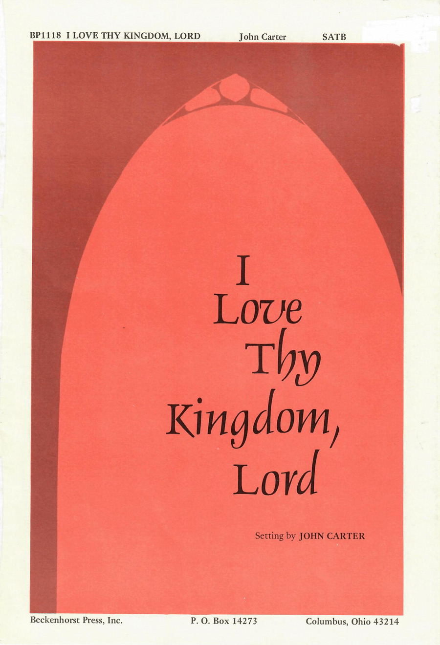 I Love Thy Kingdom, Lord 4-Part scores gallery preview page 1