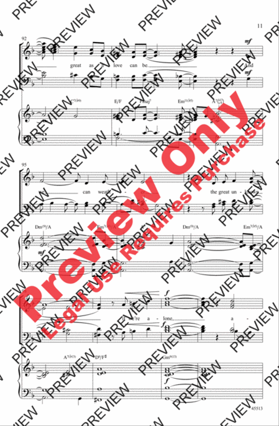 Alone Together 4-Part scores gallery preview page 11