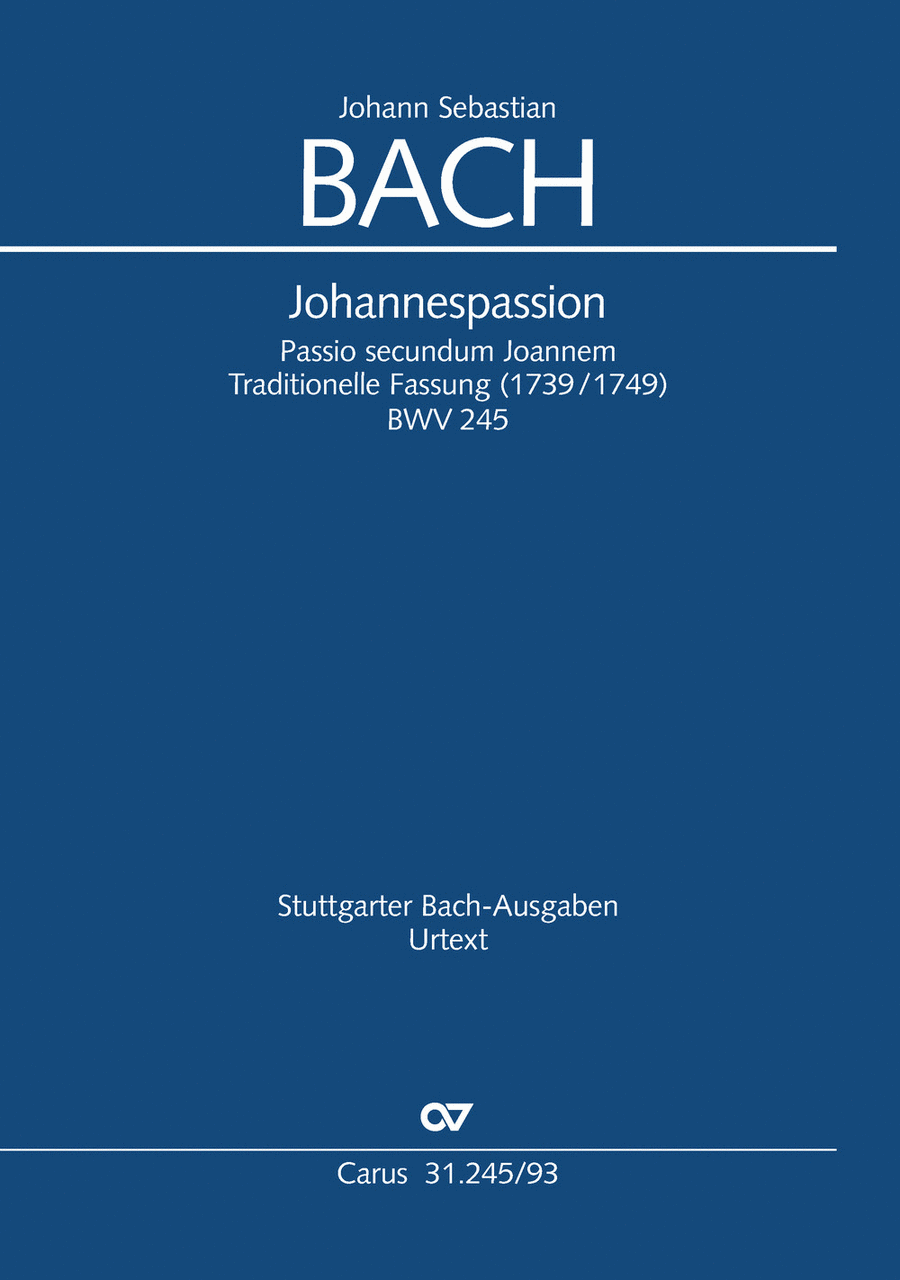St. John Passion (Johannes-Passion) 4-Part scores gallery preview page 1