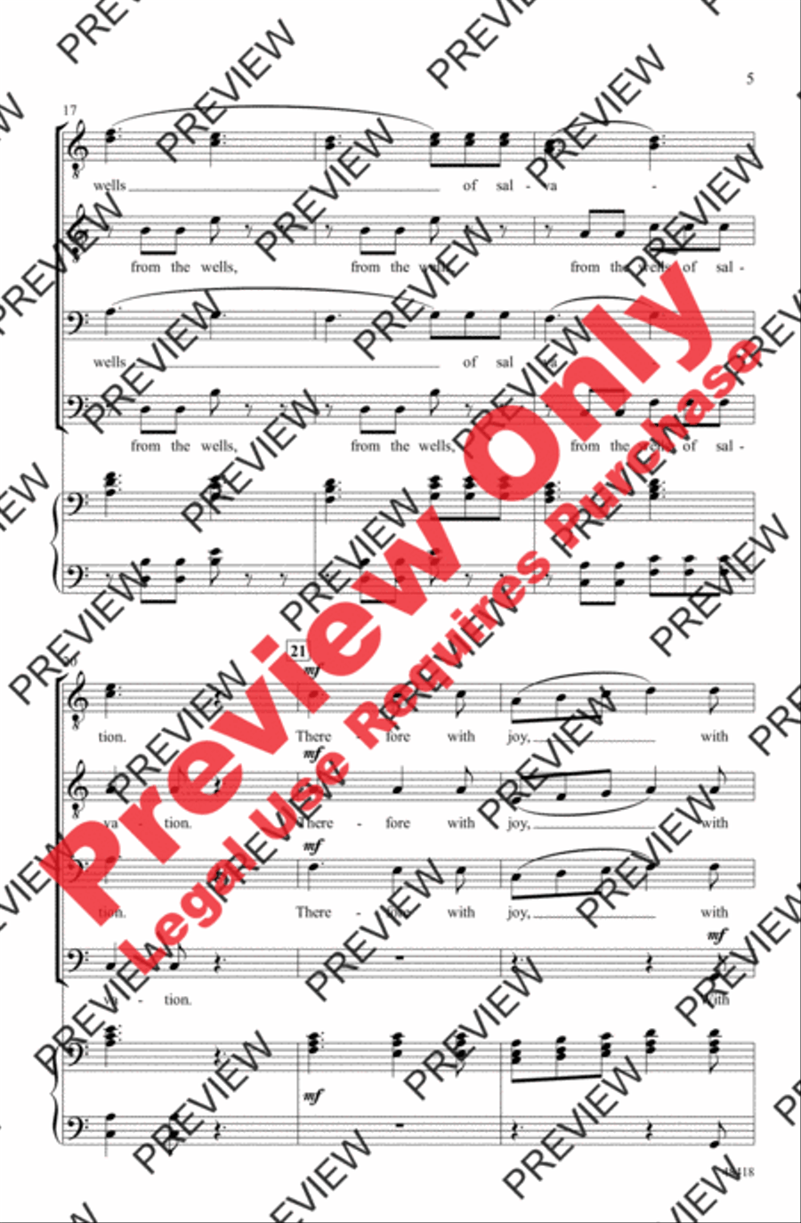 Cry Out and Shout Men's Choir scores gallery preview page 5