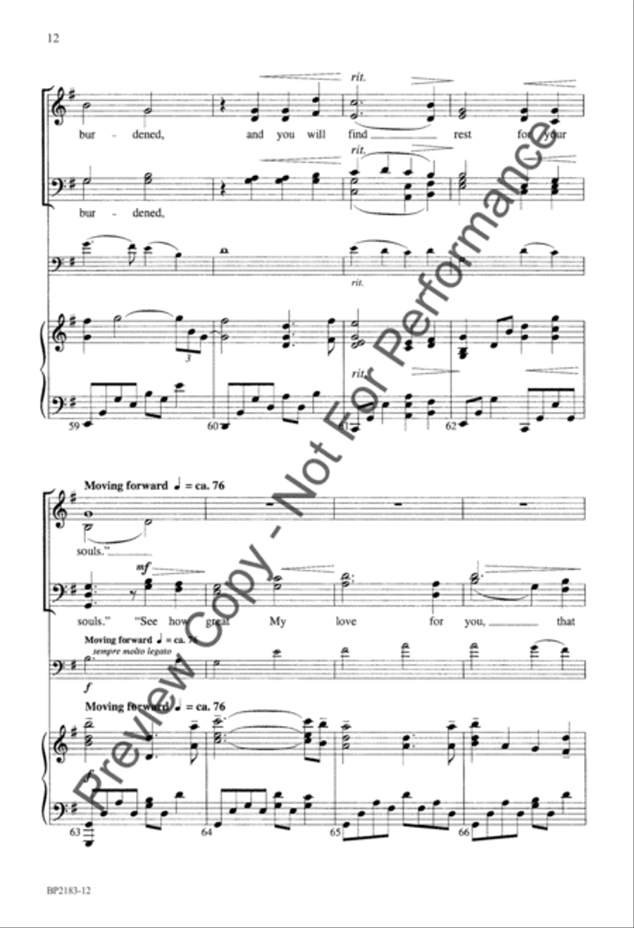 Come to Me 4-Part scores gallery preview page 13