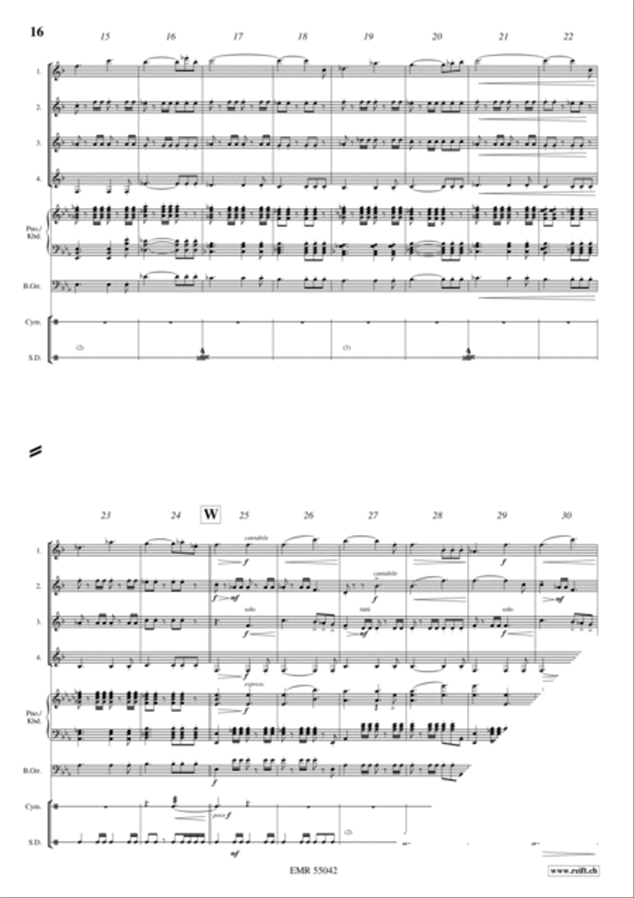 Five Pieces From Kingdom Come: Deliverance Clarinet Quartet scores gallery preview page 12