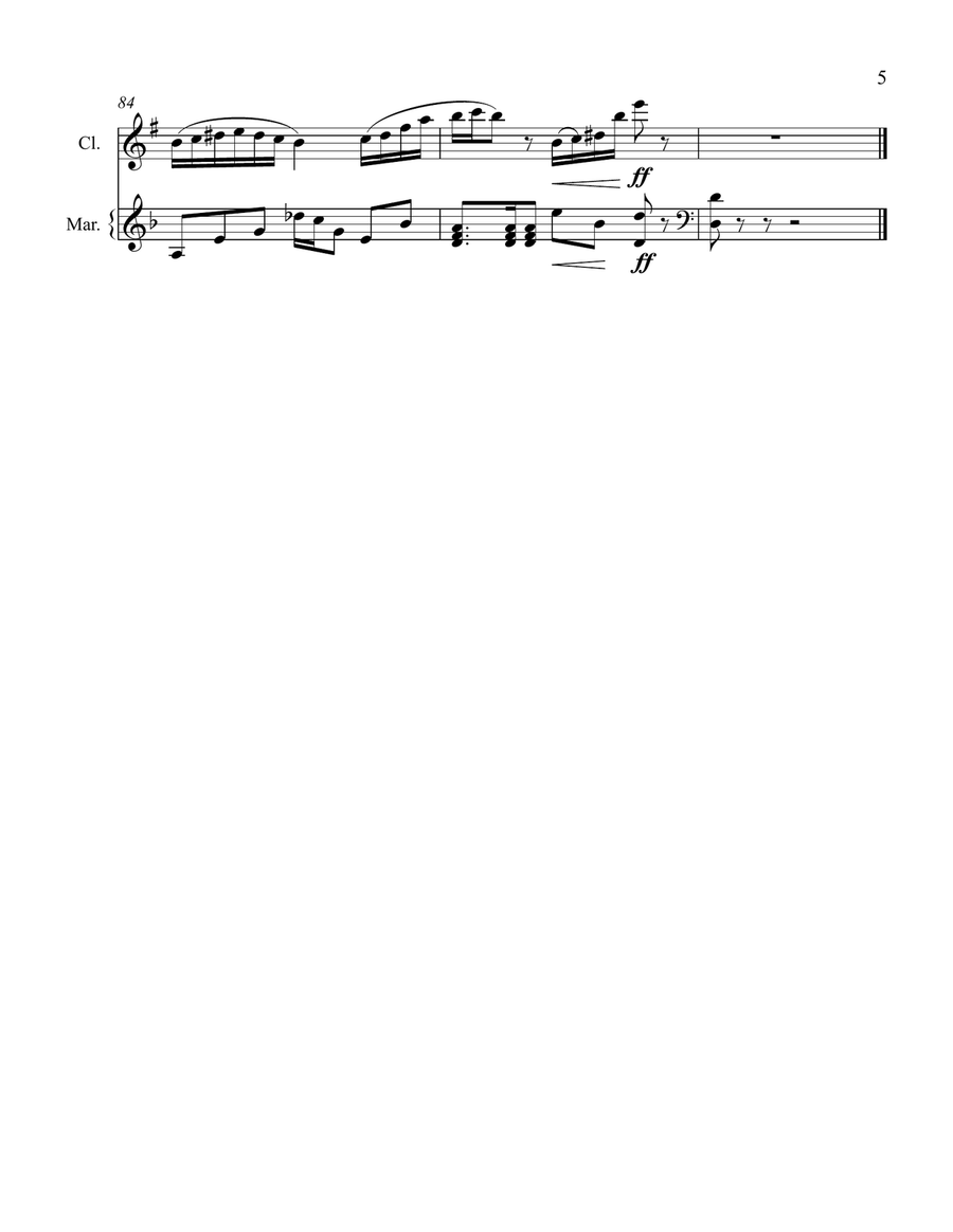 Three Greek Dances for Clarinet and Marimba Clarinet scores gallery preview page 5