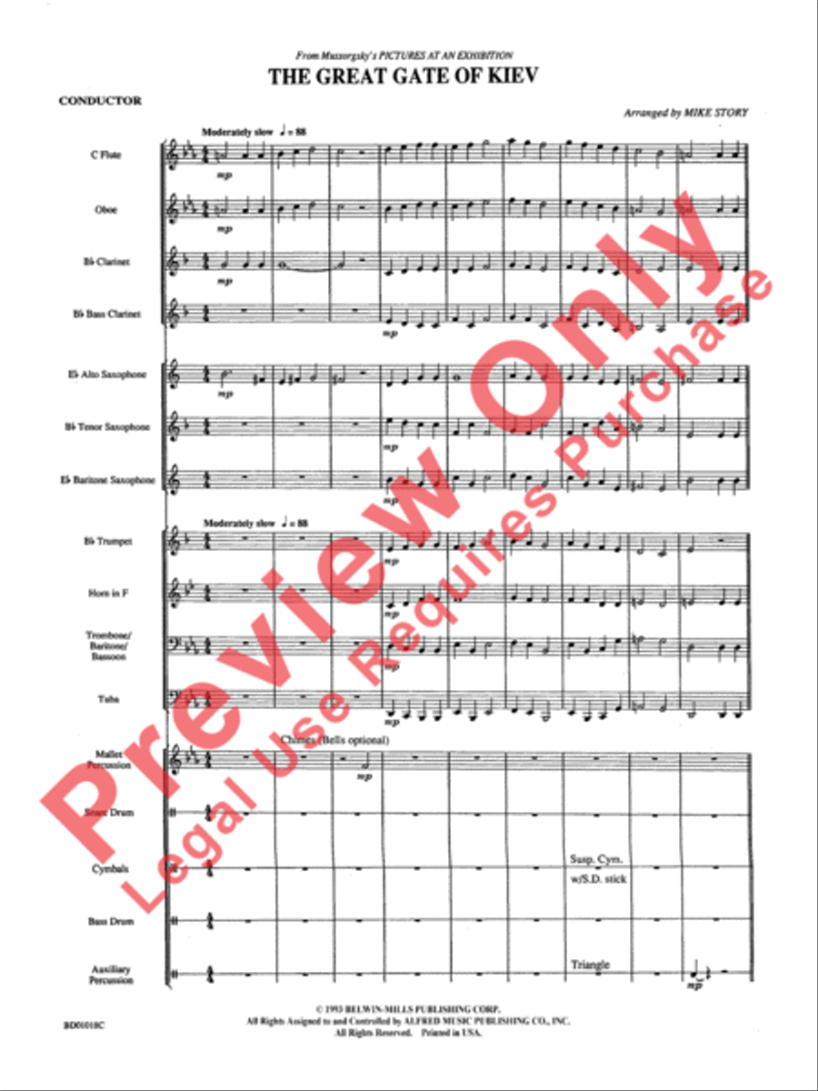 The Great Gate of Kiev The Great Gate of Kiev Concert Band scores gallery preview page 4