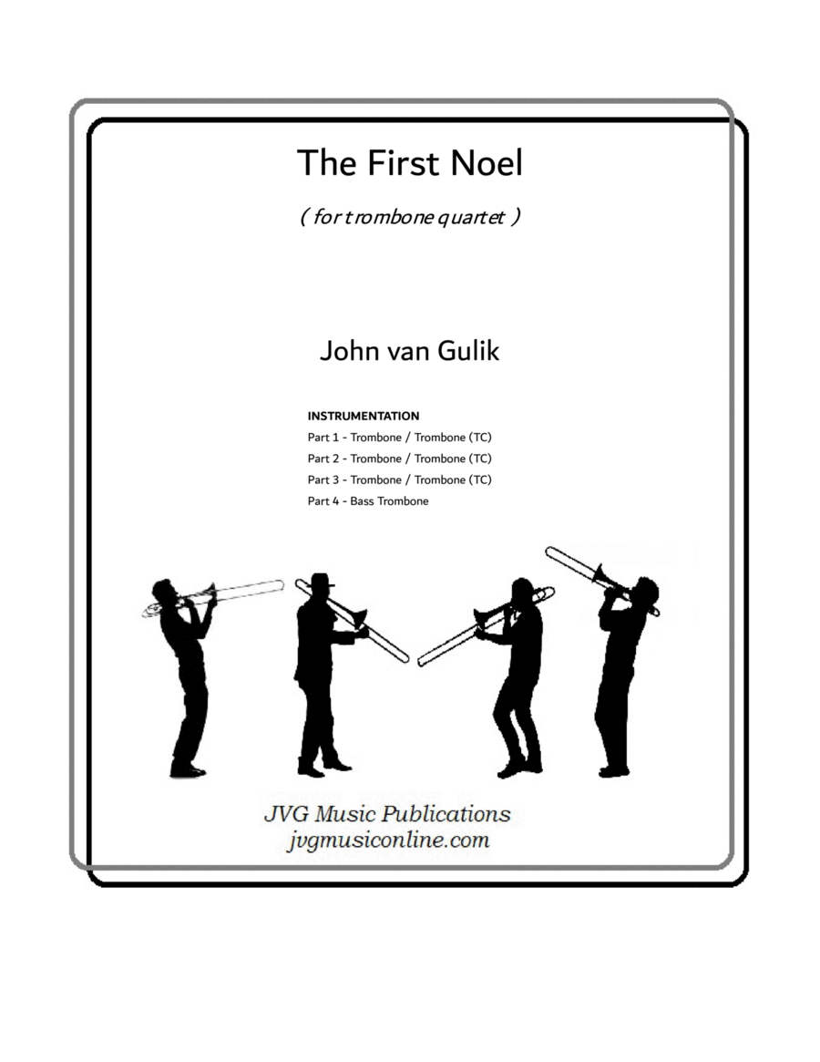 The First Noel - Trombone Quartet Brass Quartet scores gallery preview page 1