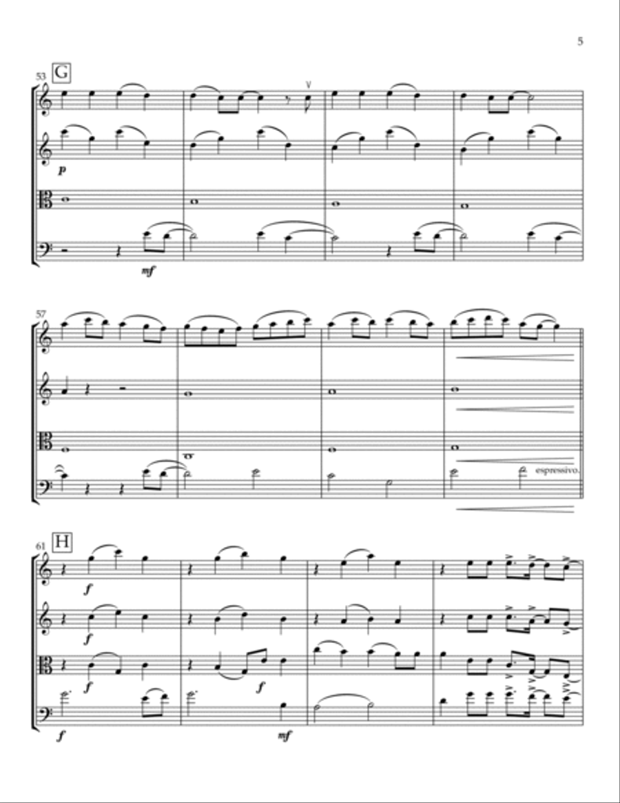 She Looks So Perfect String Quartet scores gallery preview page 5