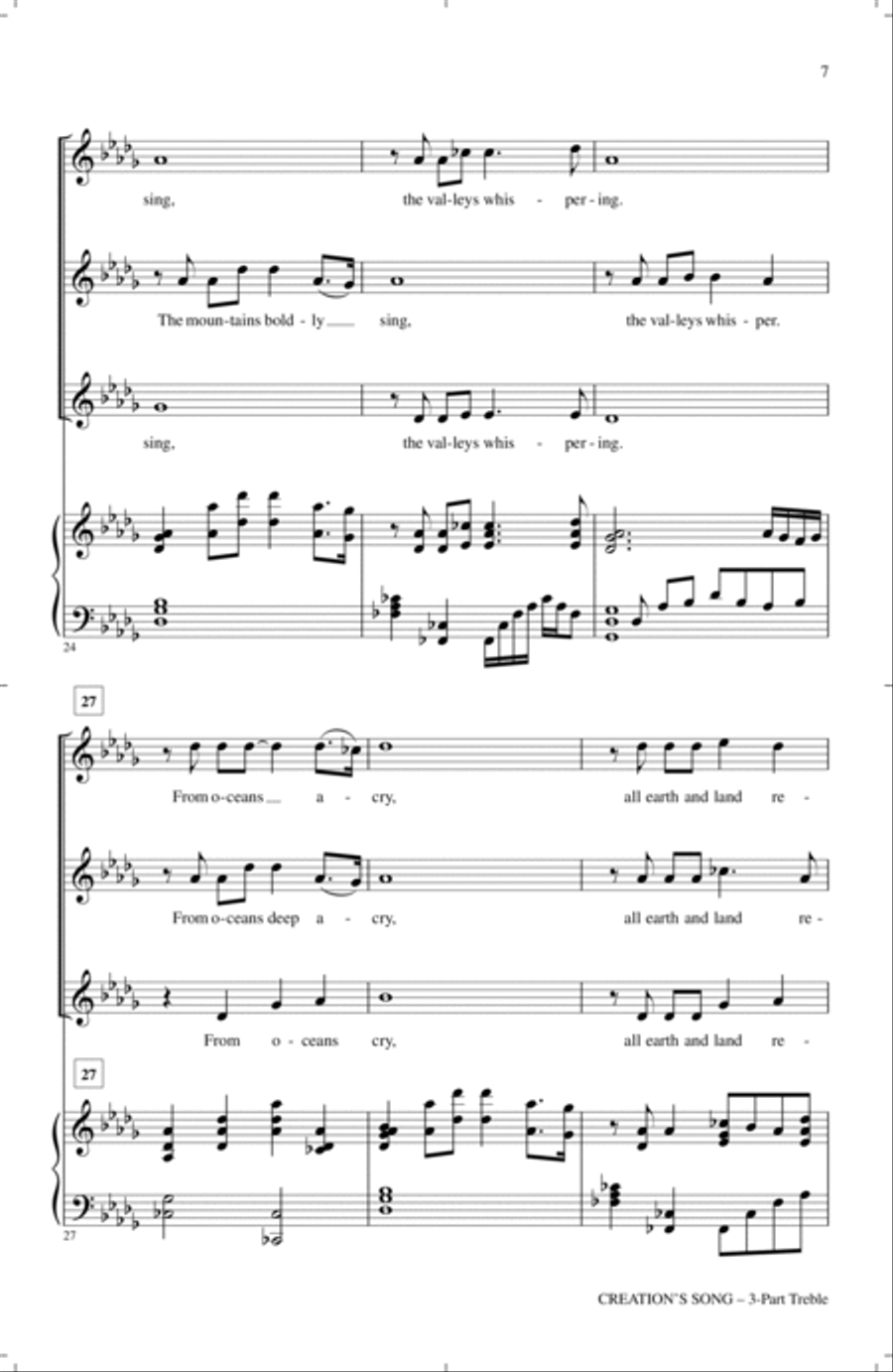 Creation's Song Creation's Song 3-Part scores gallery preview page 5