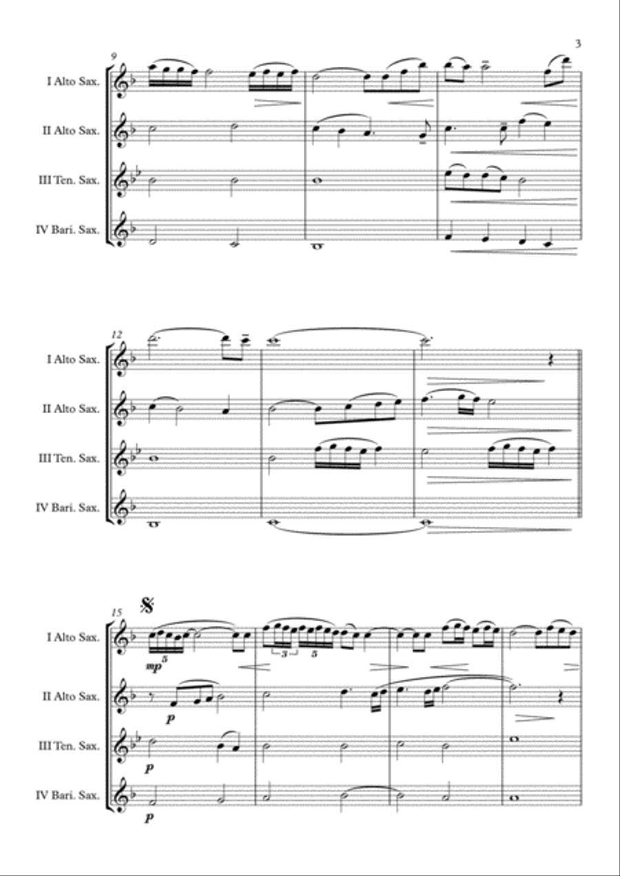 Gabriel's Oboe Woodwind Ensemble scores gallery preview page 4