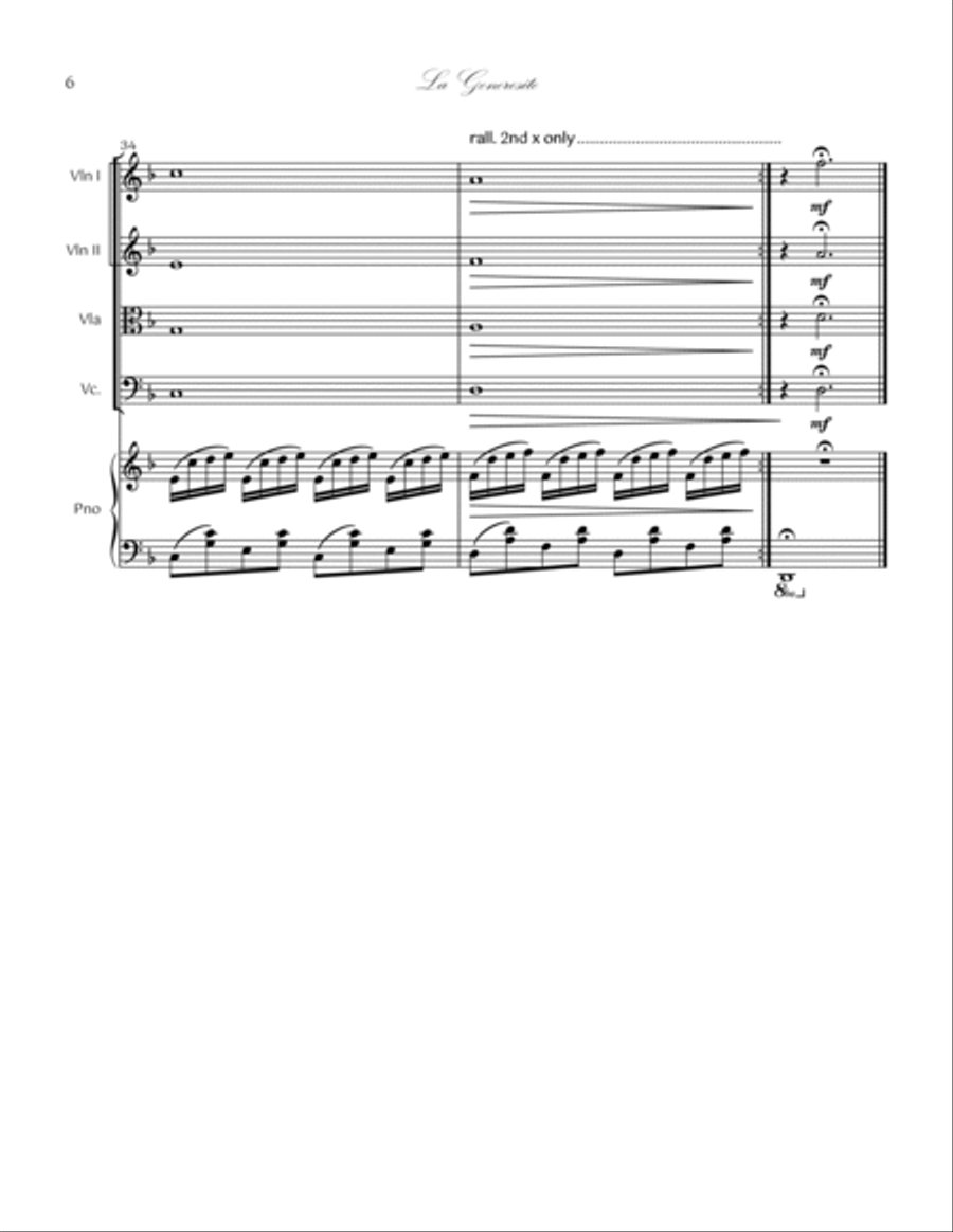 08. La Generosite Piano Quintet Piano Quintet scores gallery preview page 6