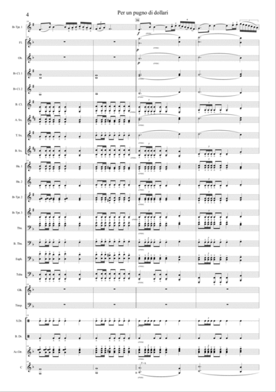Per Un Pugno Di Dollari Concert Band scores gallery preview page 6