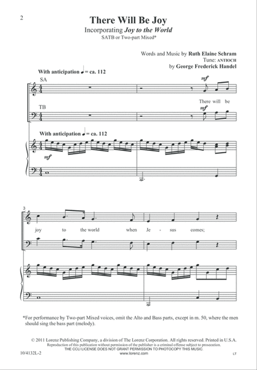 There Will Be Joy 4-Part scores gallery preview page 2