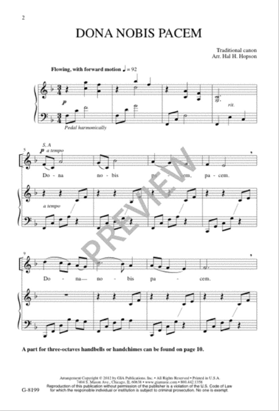 Dona Nobis Pacem Dona Nobis Pacem 3-Part scores gallery preview page 2