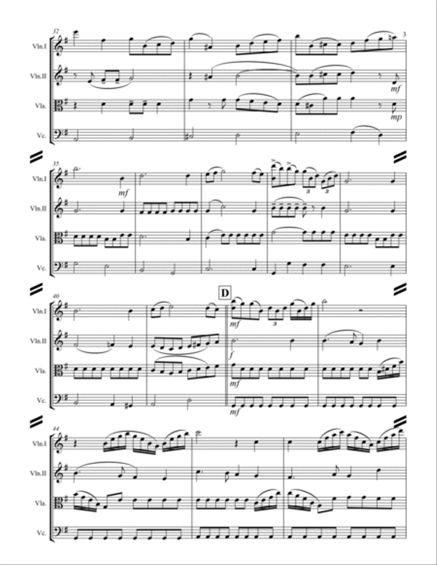 The Snow, Op. 26, No. 1 (for String Quartet) String Quartet scores gallery preview page 4