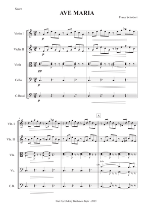Franz Schubert "AVE MARIA" (Score and Parts)